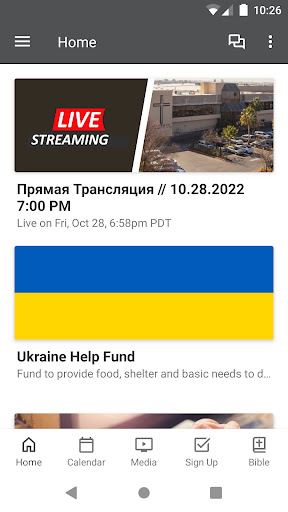 Android application Bethany Church Sacramento screenshort