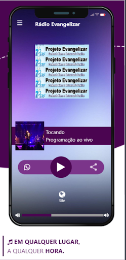 Android application Rádio Evangelizar screenshort