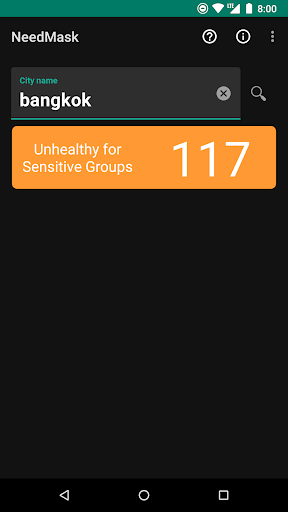 Android application NeedMask - Air Quality Checker screenshort