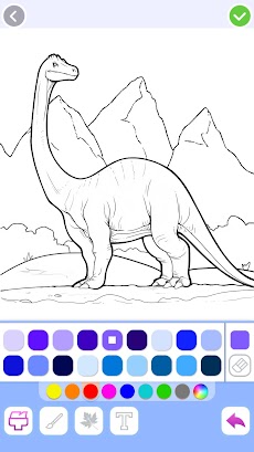 色を塗る恐竜、ためのぬりえのおすすめ画像3