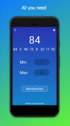 Android application Beautiful Random Number screenshort