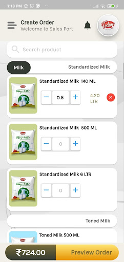 Today Distributor App Screen 3