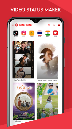 Android application Wink Wink - Video Status Maker screenshort