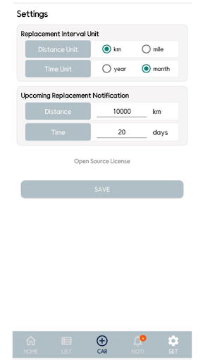 Car Maintenance Screen 3
