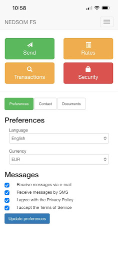 Android application Nedsom ONLINE GIRODIRECTO screenshort