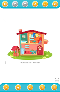 Livre coloriage maison poupée