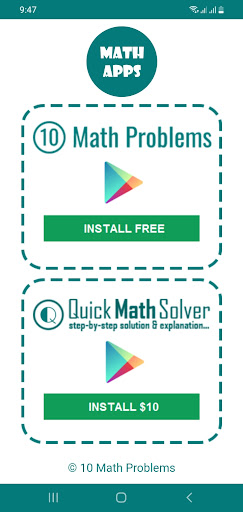 Android application Math Apps screenshort