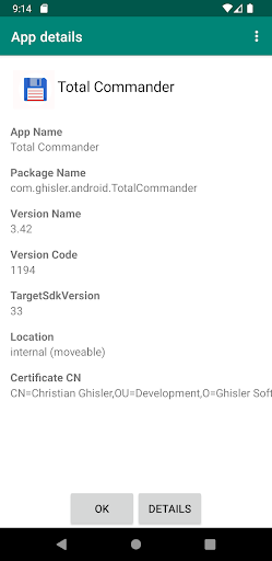 taAppLister Screen 2