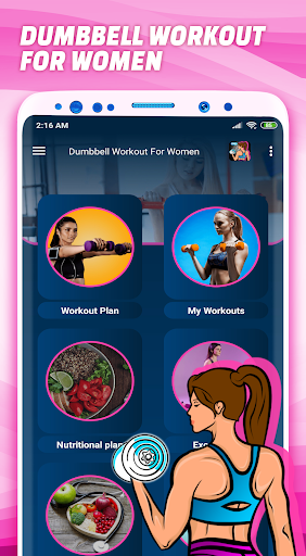Android application Dumbbell Workout Women Fitness screenshort