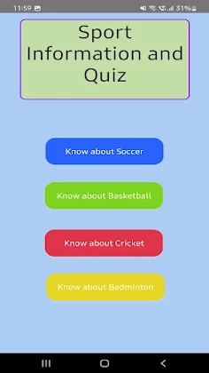 Sport quiz - Screenshot 1