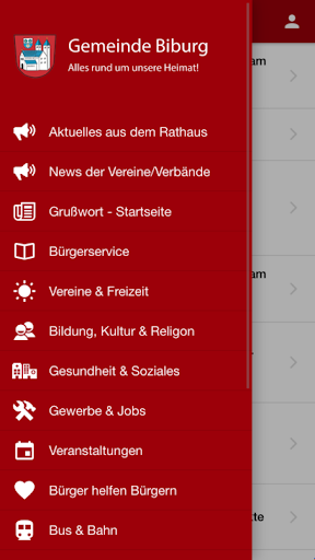 Android application Gemeinde Biburg screenshort