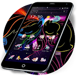Black Neon Unicorn Theme icon