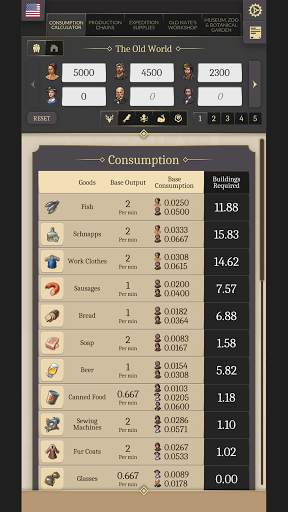 Android application Anno 1800 Companion Tool screenshort