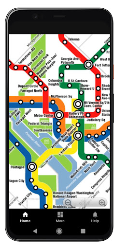 Android application Washington DC Metro Route Map screenshort