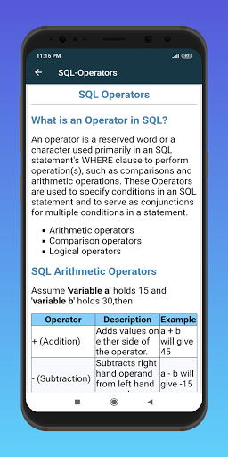 SQL Tutorial Screen 3