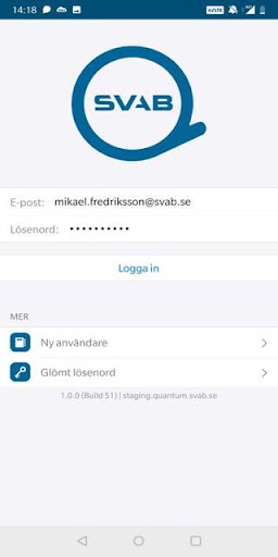 Android application SVAB Quantum screenshort