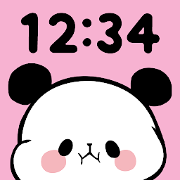 Immagine dell'icona Digital Clock Mochimochi Panda