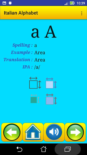 italian alphabet for students Screen 2