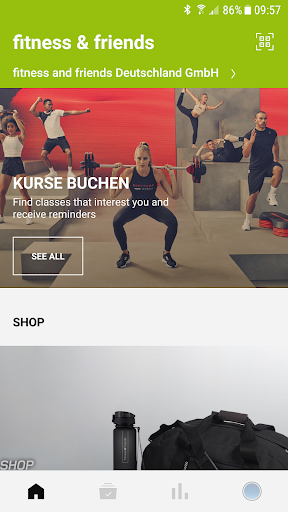 Android application fitness & friends screenshort