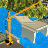 River Bridge Road Construction Crane Simulator icon