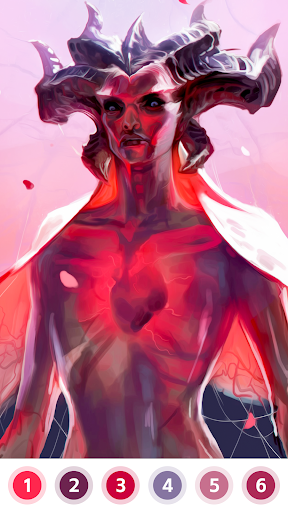 Angel & Devil Paint by Number Screen 3