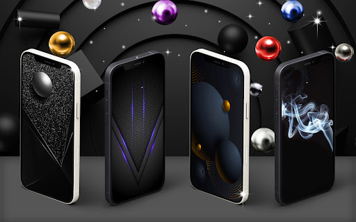 Android application Black live wallpaper screenshort