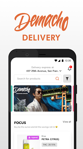 Android application Demacho Delivery screenshort