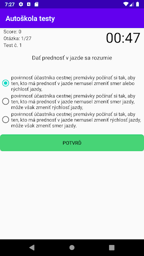 Autoškola testy Screen 2