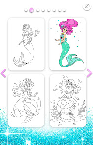 Imágen 6 Sirena Pintar Glitter de Niñas android