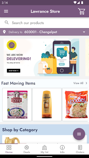Android application Lawrance Store screenshort
