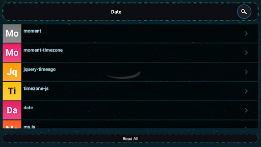 Screenshot of JavaScript Libraries