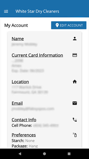 Android application White Star Dry Cleaners screenshort