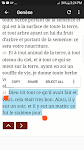 screenshot of Bible en Français Louis Segond