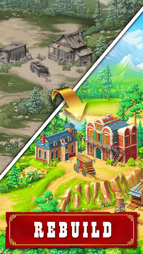 Jewels of the Wild West: Match gems & restore town androidhappy screenshots 2