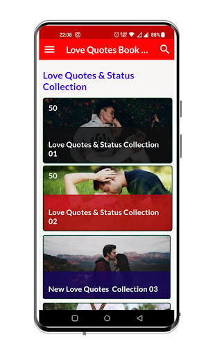 Android application Adara Wadan Potha(Love Quotes) screenshort