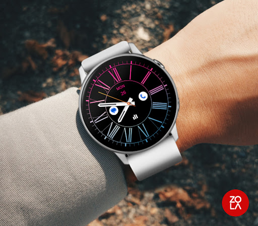 Luxury Pink Blue Watch Face Screenshot 3 - AppWisp.com