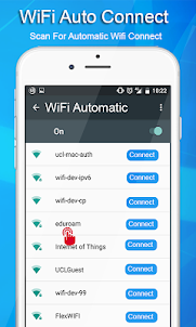 WiFi自動、WiFiロック解除および接続