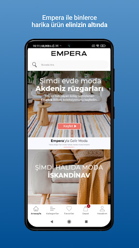 Android application Empera screenshort