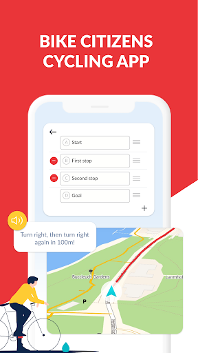 Screenshot of Bike Citizens Cycling App GPS