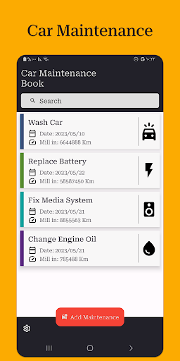 Android application Car Maintenance Pocket screenshort