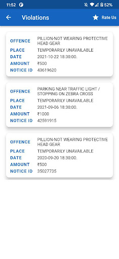 Traffic Fines Bengaluru Screen 2