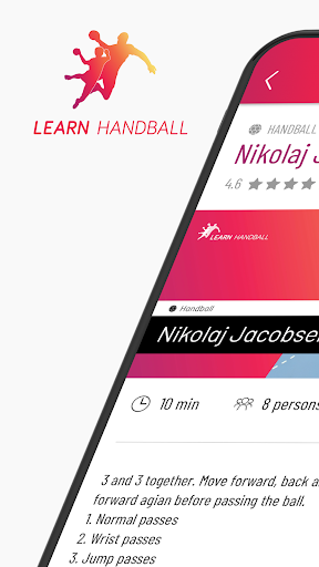 Android application Learn Handball screenshort