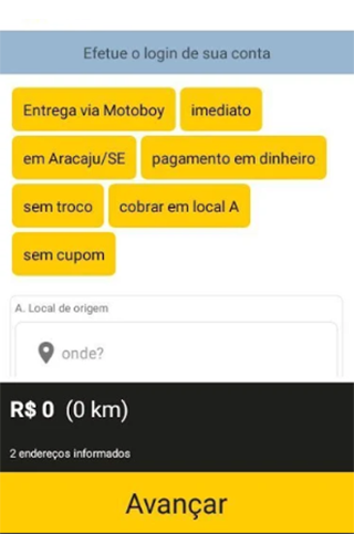 Veloz - Cliente Screen 2