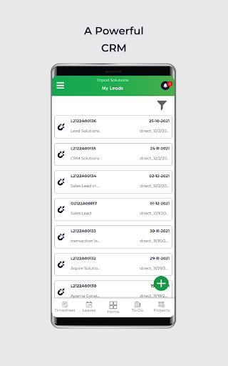 Android application ORGTraq screenshort