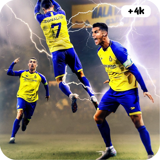 Ronaldo Al Nassr Wallpaper 4k logo