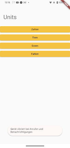 Android application Italienisch-Vokabel - Anfänger screenshort