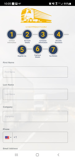 CashFreight Screen 2