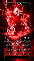 screenshot of Neon Red Cool Dj Keyboard Them