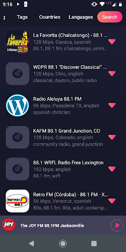 88.1 FM Radio Online App Screen 2