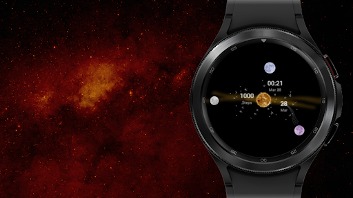 Android application Space Time Watch Face screenshort